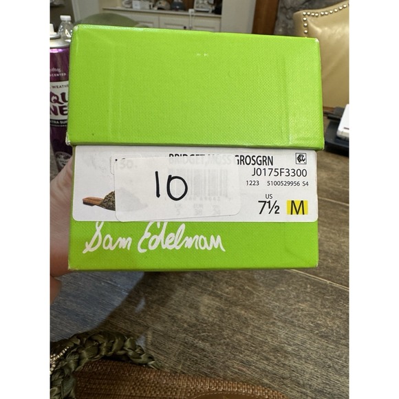 Sam Edelman Bridget slide sandals in moss green Size 7.5 - Picture 7 of 8